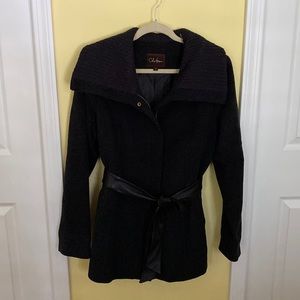 Cole Hana Dark Grey Wool Coat